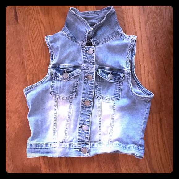 juniors jean vest